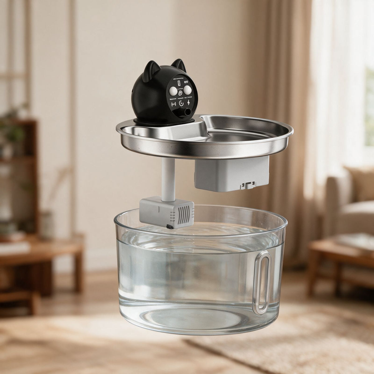SilentFlow Q1 — Fontaine à eau pour chat sans fil