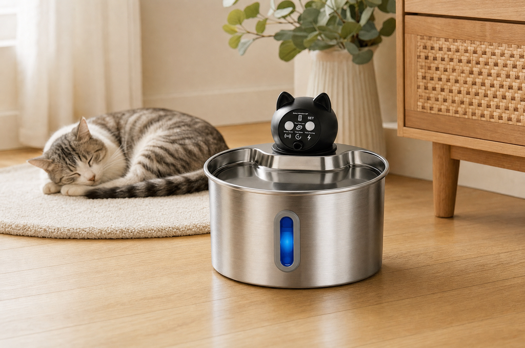 SilentFlow Q1 — Fontaine à eau pour chat sans fil