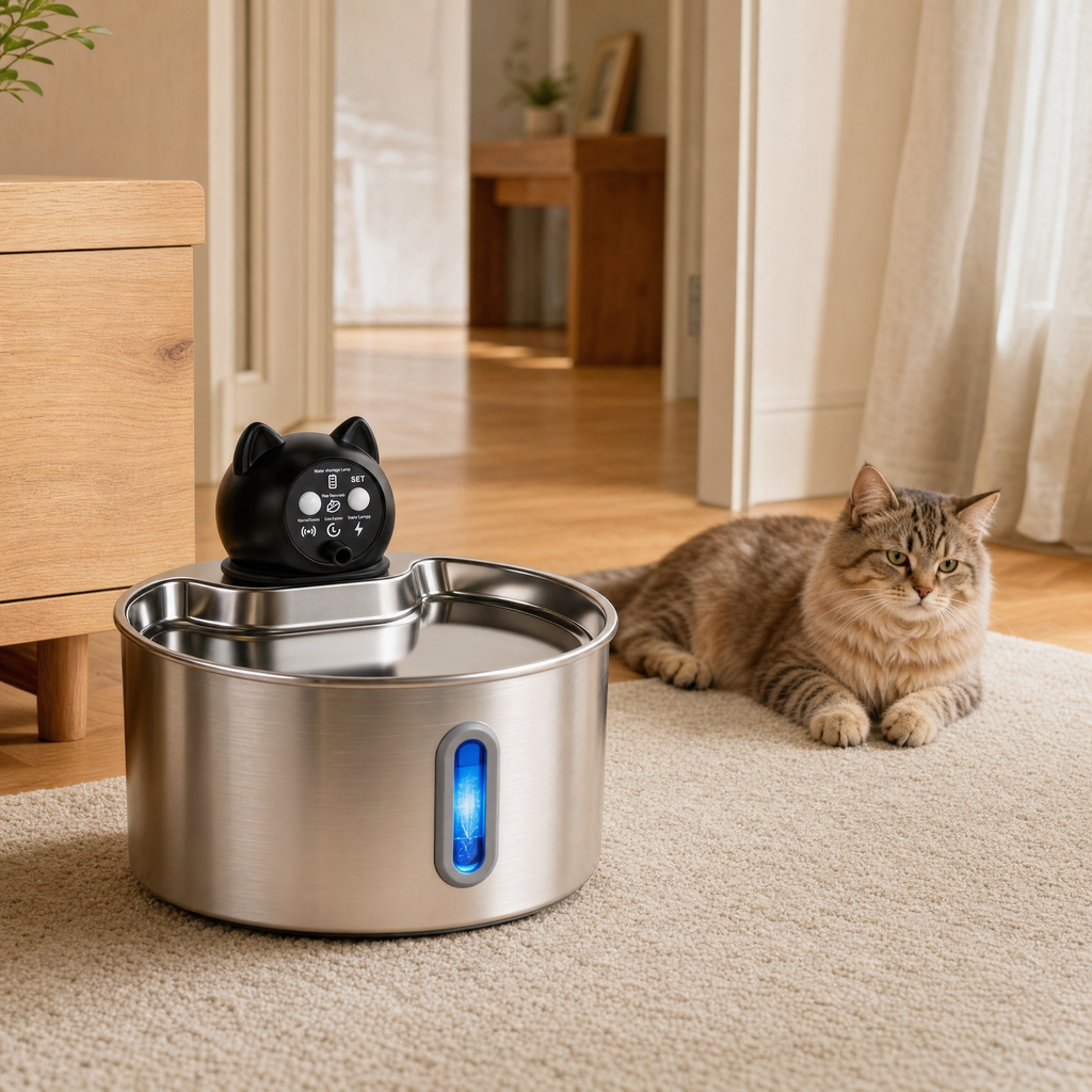 SilentFlow Q1 — Fontaine à eau pour chat sans fil
