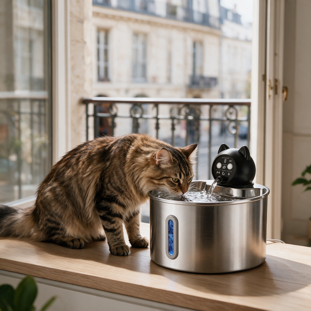 SilentFlow Q1 — Fontaine à eau pour chat sans fil